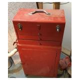 Small rolling tool box with contents