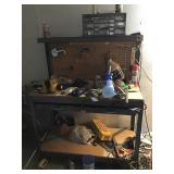 Gorilla Rack work bench and contents