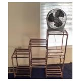 Shelving unit with fan