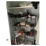 Contents of closet with purses & 4
