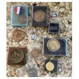 Tokens, pins, medals clean up lot