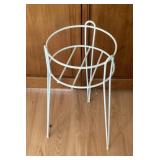 White metal plant stand