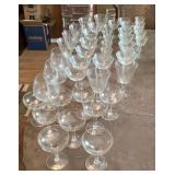 Group of clear glass