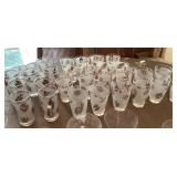 Libbey gold leaf glasses set