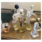 Group of perfume and perfume bottles