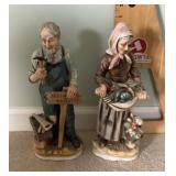 Pair of Norleans ceramic figures