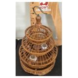 Decorative rattan bird cage