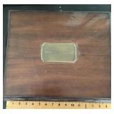 Locking wooden box labeled Chief