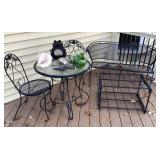 5 pieces metal mesh patio furniture