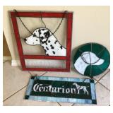 3 custom stained glass suncatchers