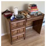 Desk and contents