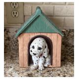 Dalmation in a doghouse cookie jar
