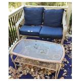 Patio loveseat and coffee table