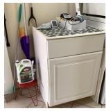 Cabinet plus contents in the laundry room