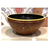 Signed art glass bowl