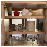 Contents of upper kitchen cabinets