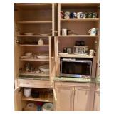 Contents of upper and lower kitchen cabinets