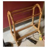 Quilt rack with blankets
