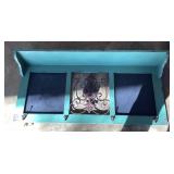 32" entryway wall shelf with hooks