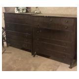 Pair of matching antique chests of drawers