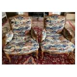 2 upholstered arm chairs