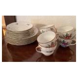 6 Bavaria dessert plates, cups, & saucers