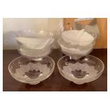 8 Rosenthal crystal "Lotus Blossom" bowls