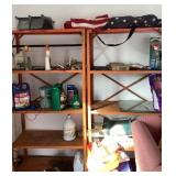 2 lightweight shelves and contents