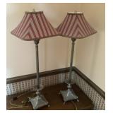Pair of 28" bedside lamps