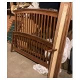 Full-size bed frame with headboard & footboard