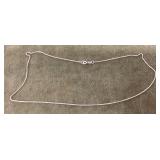 18" sterling silver necklace