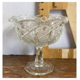 L.E. Smith pressed glass compote