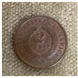 1865 two-cent piece