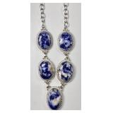 Sterling silver sodalite necklace