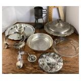 Silverplate and serving pieces clean up lot