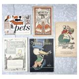 5 vintage and antique advertising booklets