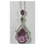 Sterling silver amethyst necklace