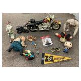 Toys & figures clean up lot with motorcycle phone