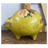 Decoupage piggy bank