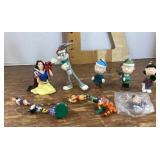 Group of character Christmas ornaments