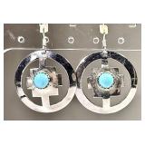 Joe & LeJeune Chavez sterling turquoise earrings