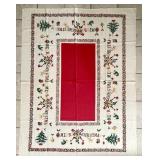 Mid century Christmas tablecloth 52x66