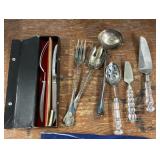 Silverplate and serving utensils