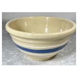 Watt yellow ware blue band mixing bowl 8" dia.