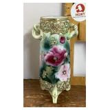 Hand painted gilded porcelain vase