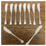 10 Lunt sterling silver butter knives