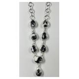 Sterling silver zebra jasper necklace