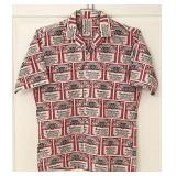 Vintage Budweiser logo print short sleeve shirt