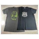 Route 66 and Flying Nun t-shirts
