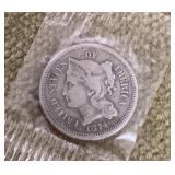 1874 three-cent nickel